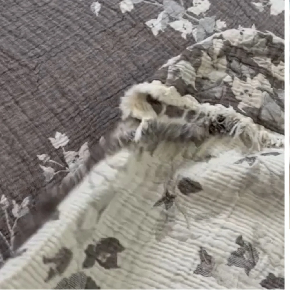 Queen Organic Cotton 2 Side Loom Weave Bedspread Earth Brown Ecru Bedspread NEW